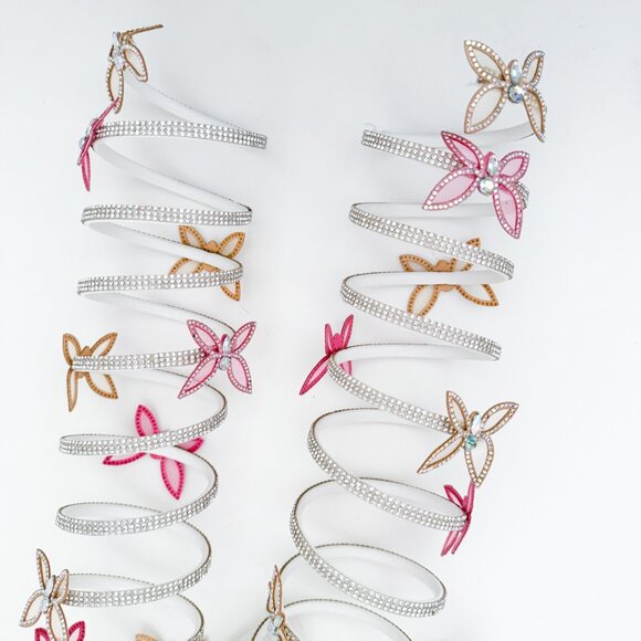 AZALEA WANG FLORIANA BUTTERFLY SANDAL IN WHITE Y2K - Picture 6 of 16